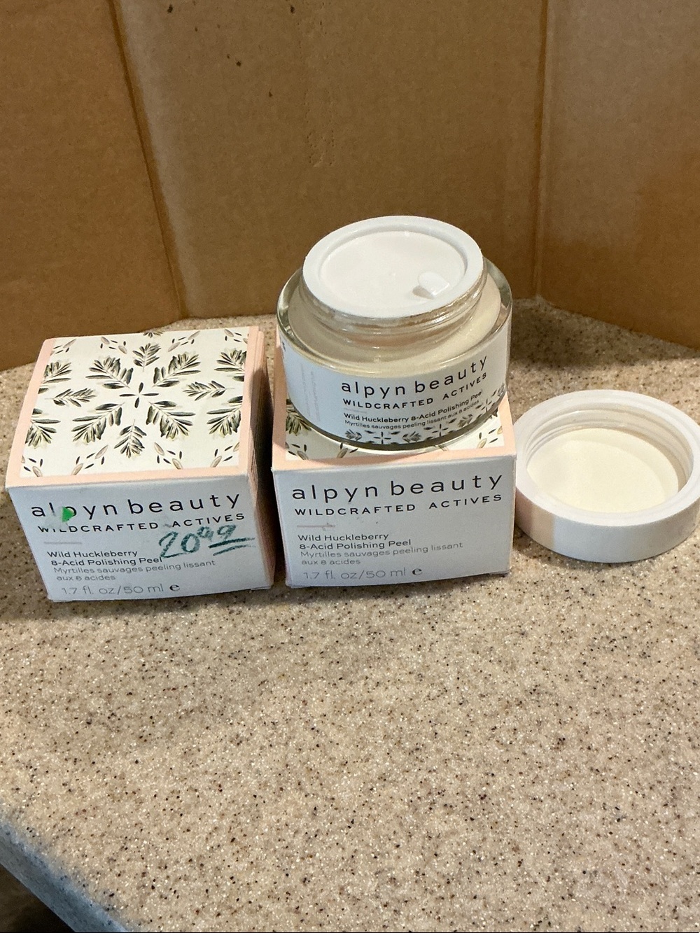 Lot of 2 Alpyn Beauty Actives Wild Huckleberry 8-Acid Polishing Peel 1.7oz NIB